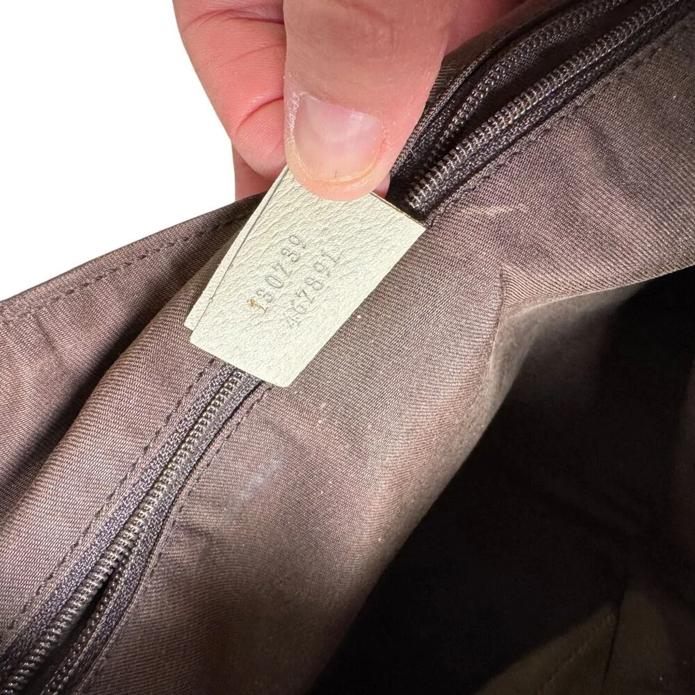 Gucci Beige/Cream GG Canvas and Leather Abbey D-Ring Small Mini Tote Handbag - Picture 12 of 12